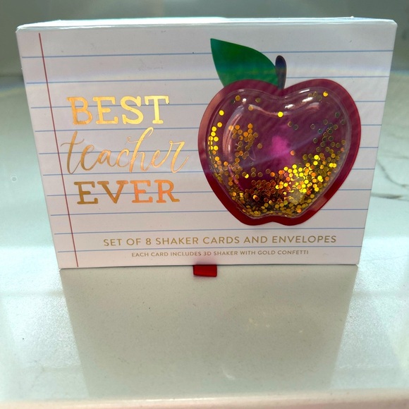 Cards Best Teacher Ever Set of 8 - Picture 2 of 4